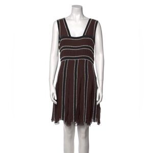 Temperley London Silk Dress with Crochet Trim